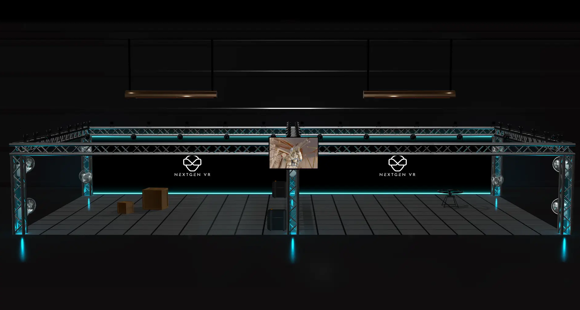 NextGen VR's 2,300 square foot free-roam arena with 4D effects and full-body tracking in Kitchener Ontario